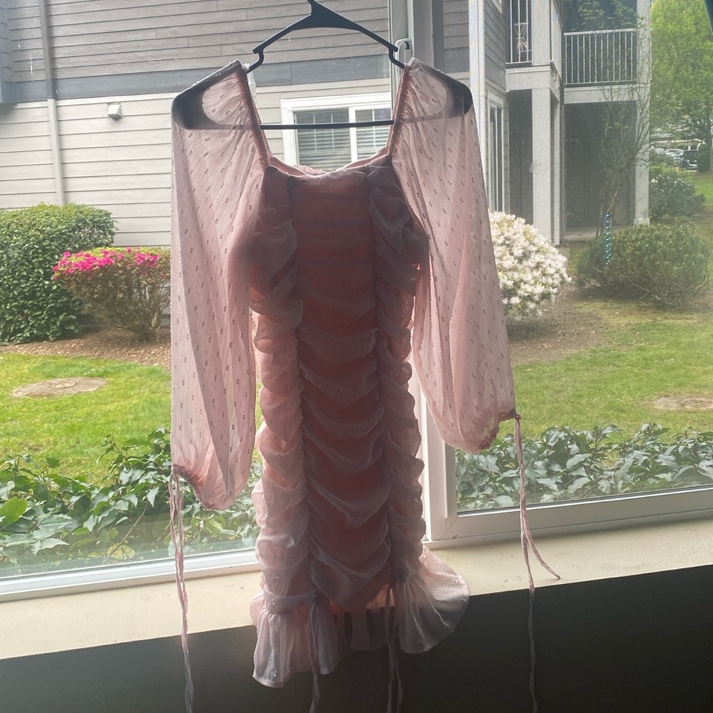 Beautiful baby pink dress with texture